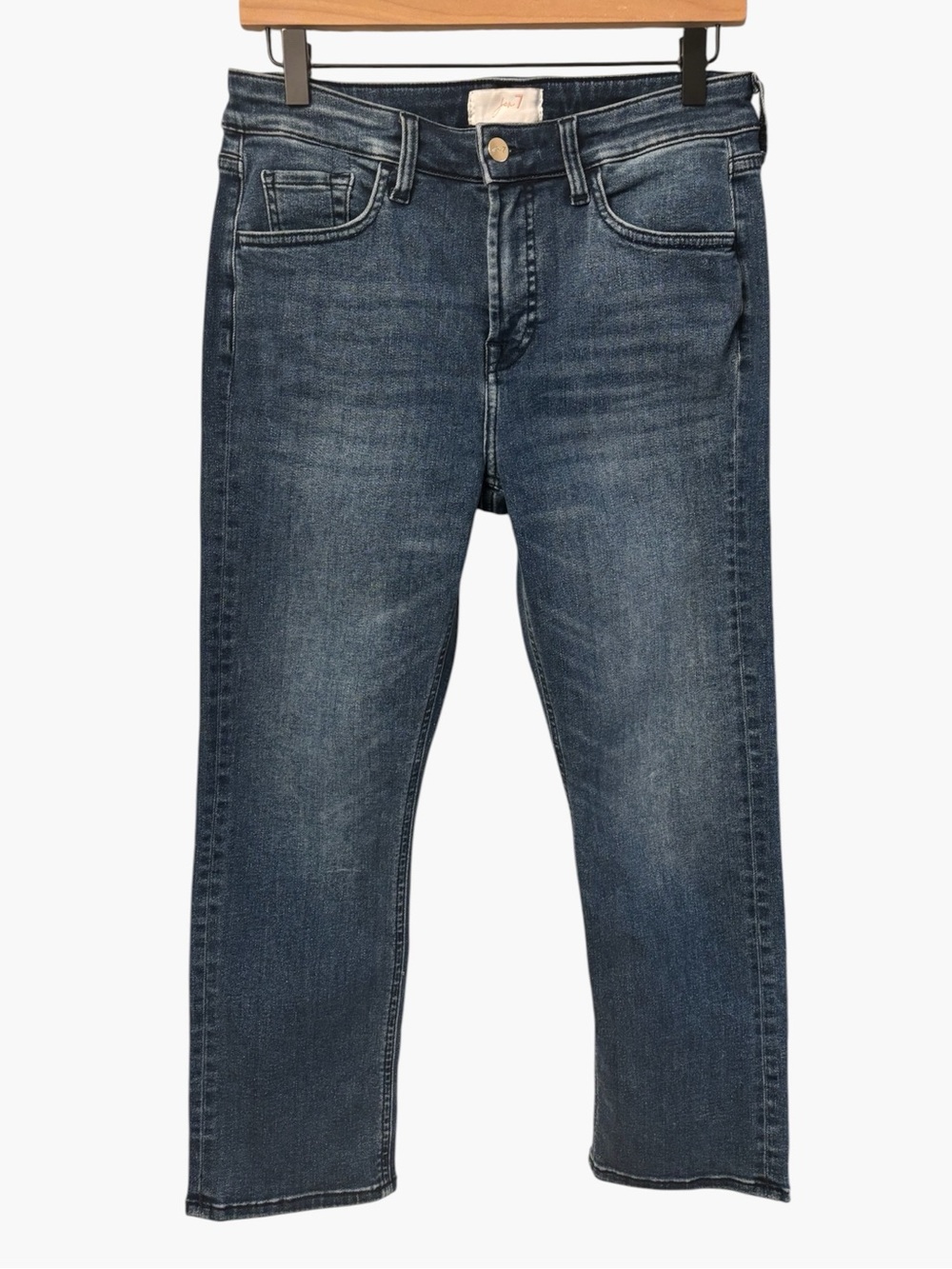 Jen7 by 7 For All Mankind Ankle Straight Jeans Medium Wash Size 6 Petite
